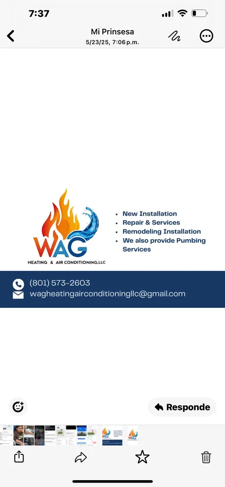 Slide of WAG Heating & Air Conditioning
