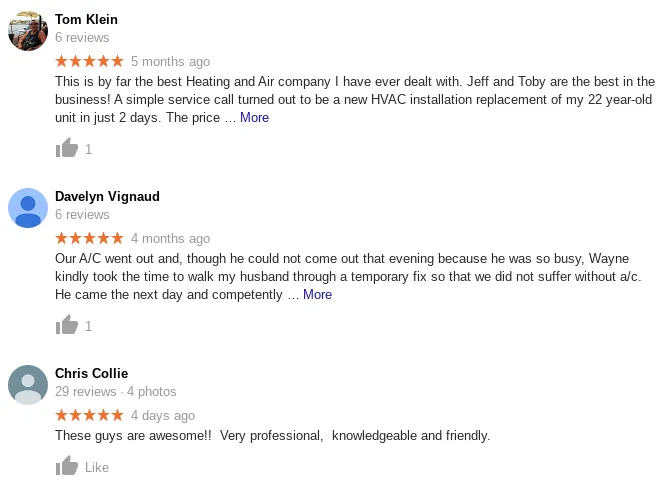 Slide of Wayne's Heating & Air Conditioning