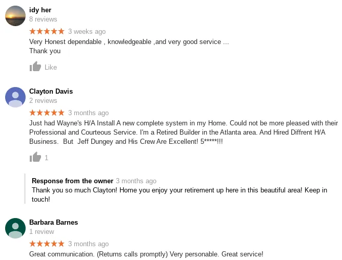 Slide of Wayne's Heating & Air Conditioning