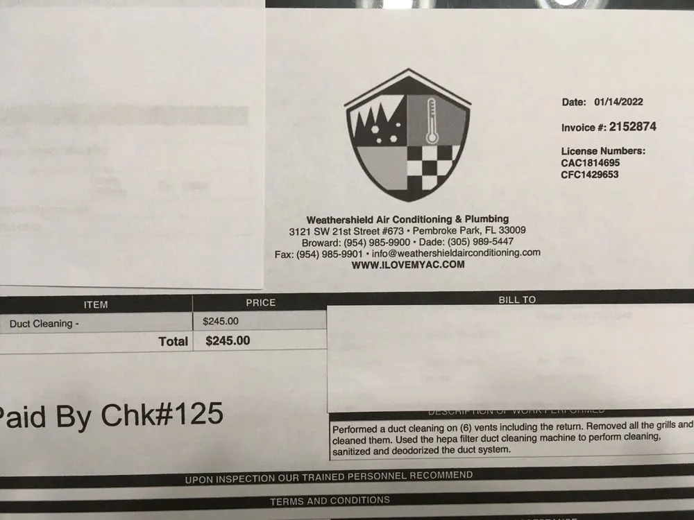 Slide of Weathershield Air Conditioning