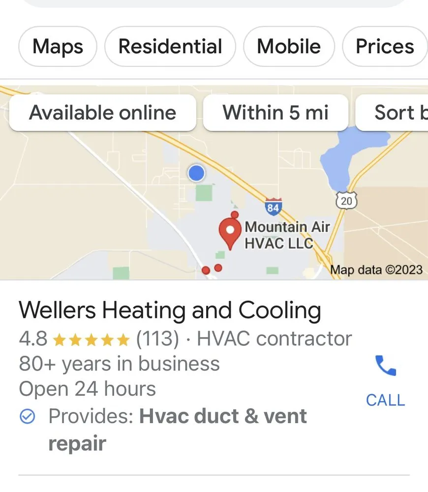 Slide of Wellers Heating and Cooling