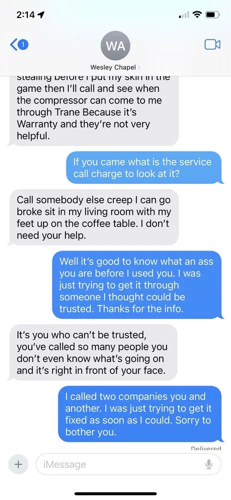 Slide of Wesley Chapel A/C Company