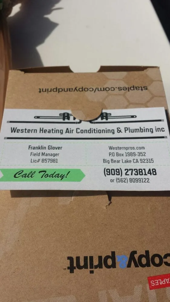 Slide of Western Heating Air Conditioning & Plumbing