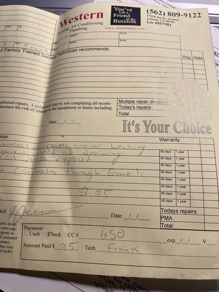 Slide of Western Heating Air Conditioning & Plumbing