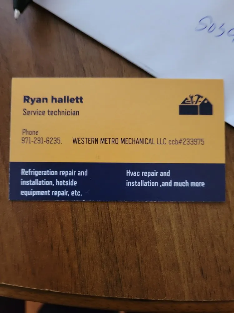 Slide of Western Metro Mechanical