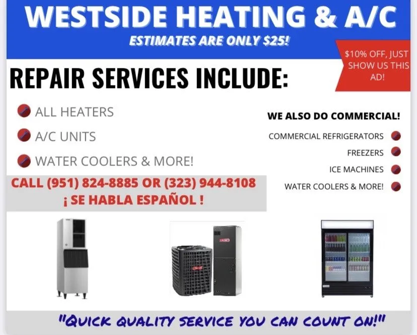 Slide of Westside Heating, A/C & Refrigeration