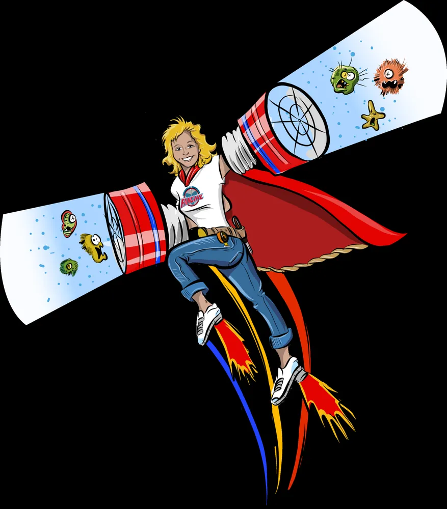 Slide of Whole House Fan Girl