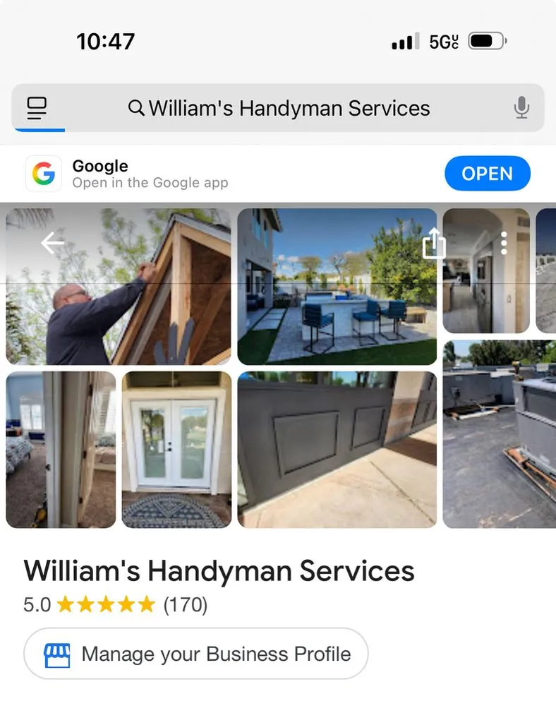 Slide of William's Handyman Services