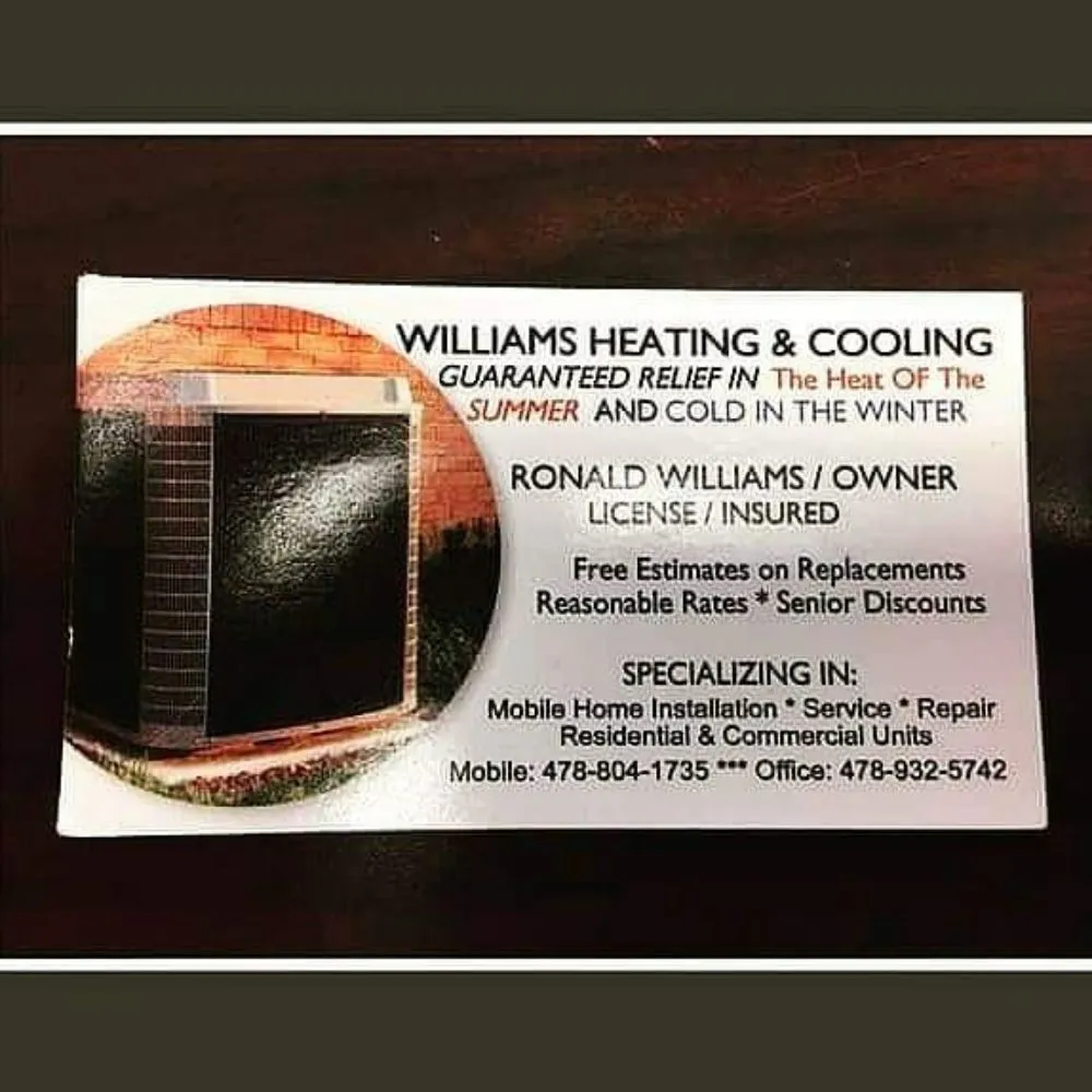 Slide of Williams Heating and Cooling