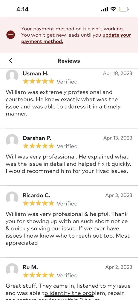 Slide of Willpower Heating and Cooling