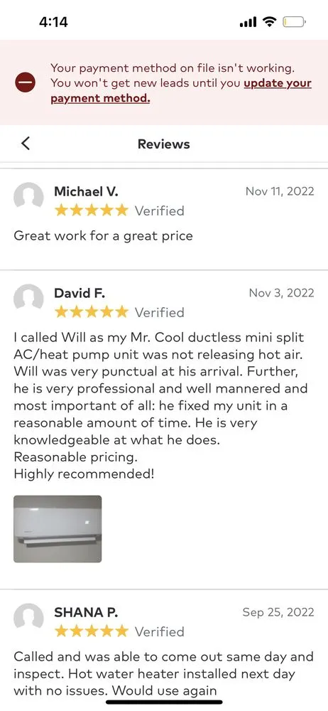 Slide of Willpower Heating and Cooling