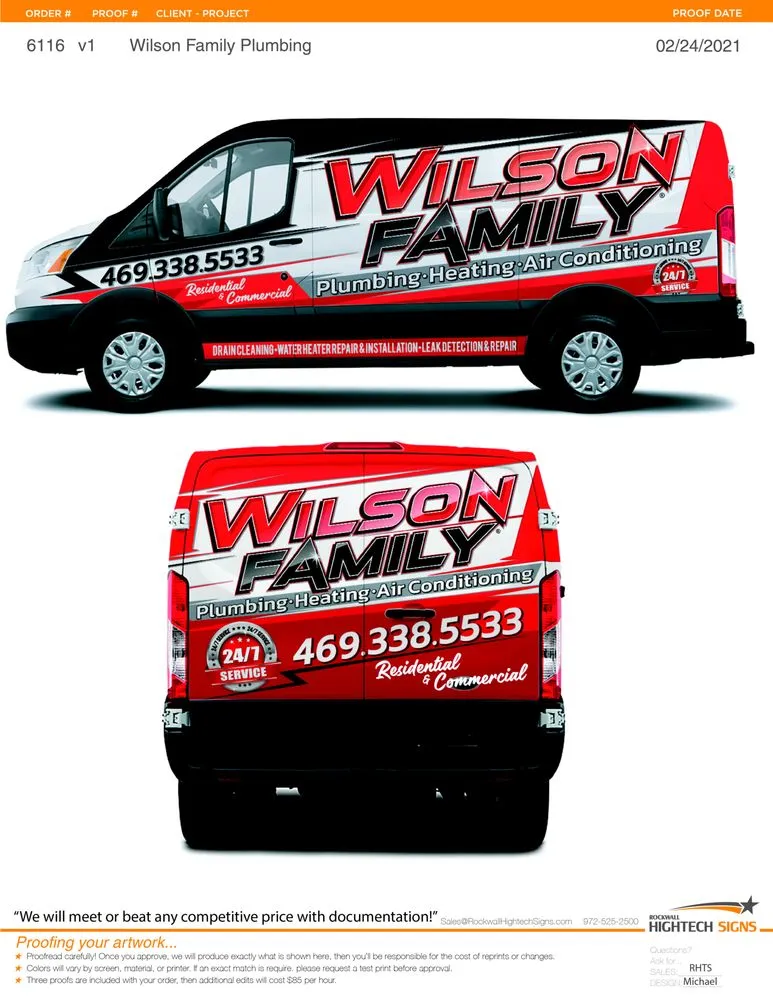 Slide of Wilson Family Plumbing Heating Air Conditioning