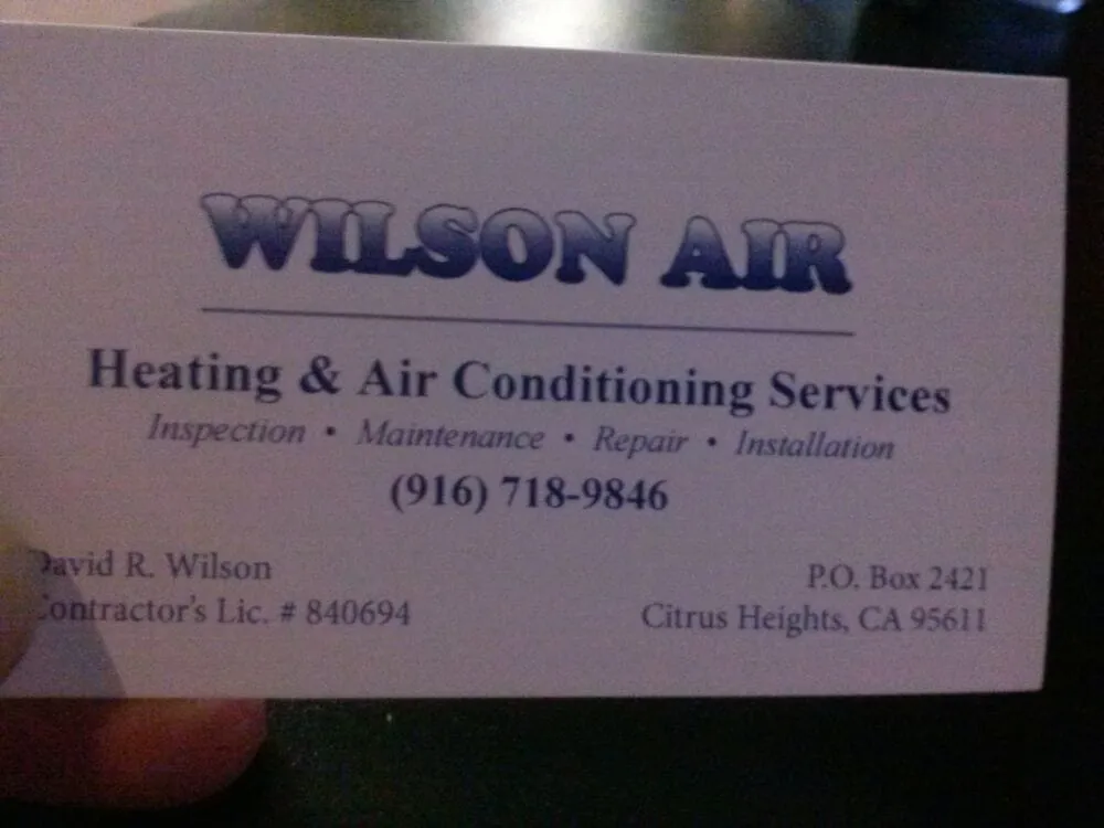 Slide of Wilson Heating and Air