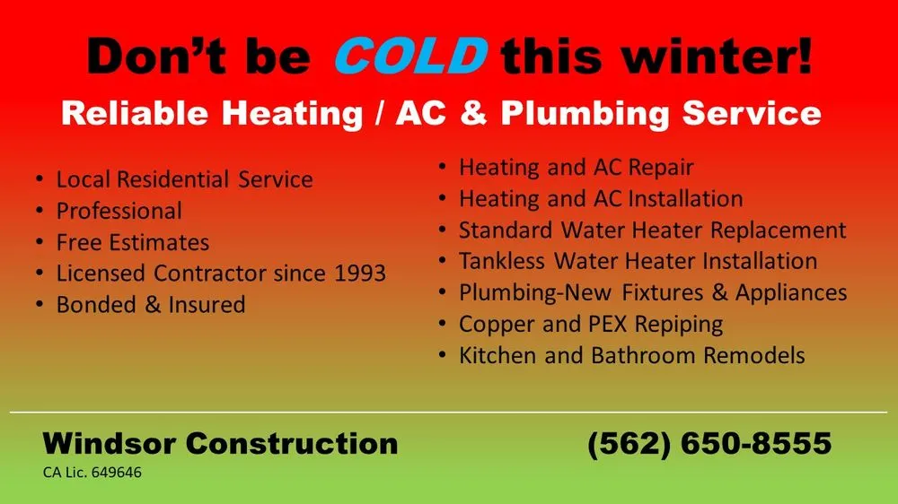 Slide of Windsor Plumbing and Heating