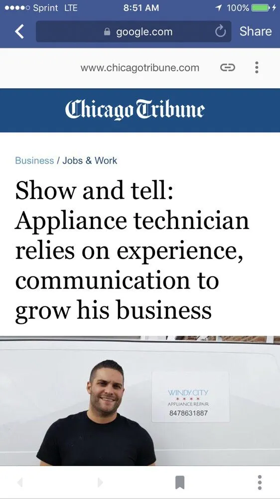 Slide of Windy City Appliance Repair