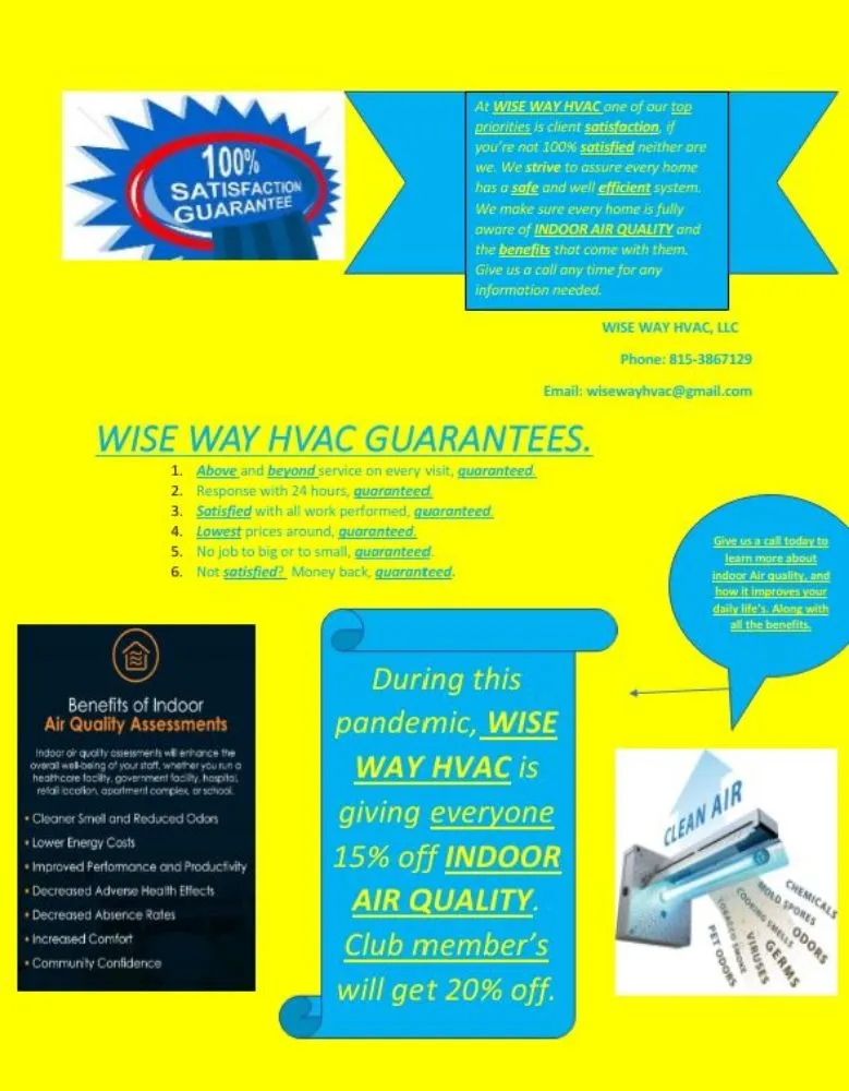 Slide of Wise Way HVAC