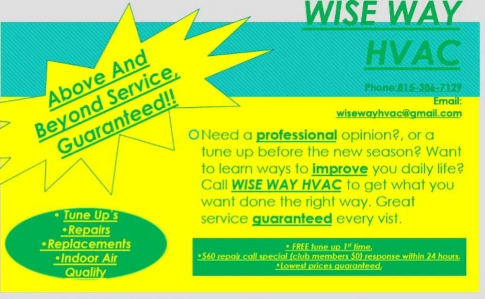 Slide of Wise Way HVAC