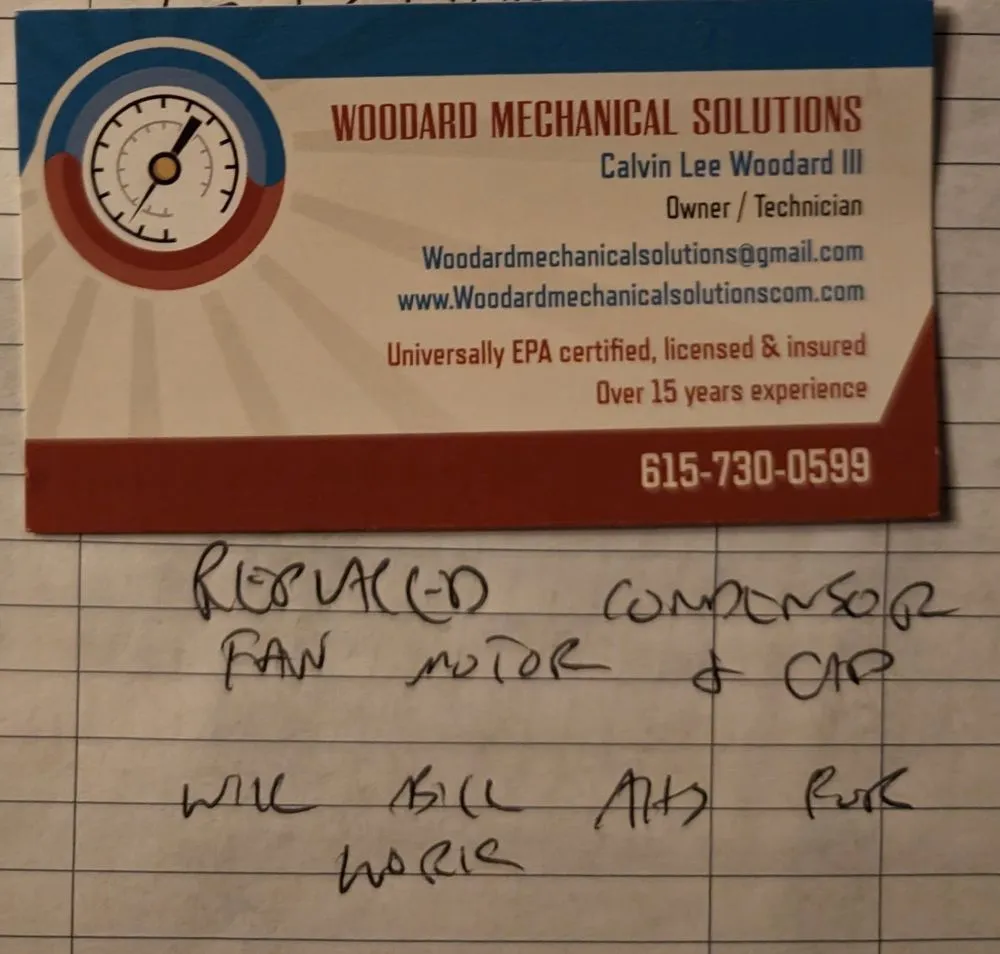 Slide of Woodard Mechanical Solutions