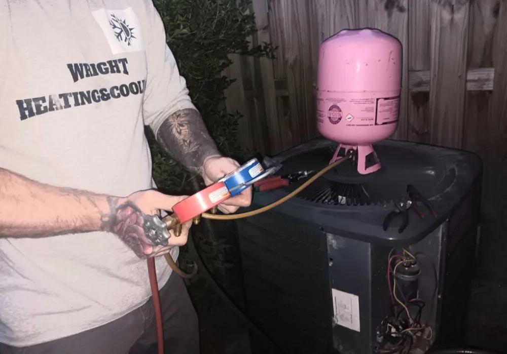 Slide of Wright heating and cooling