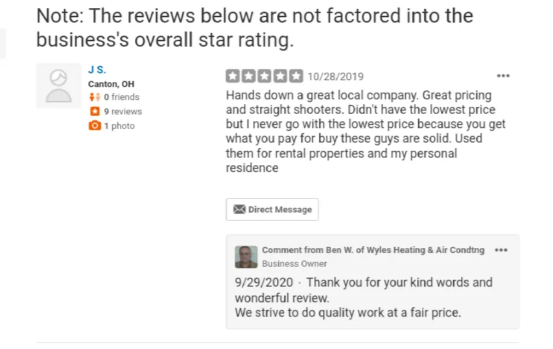 Slide of Wyles Heating & Air Conditioning