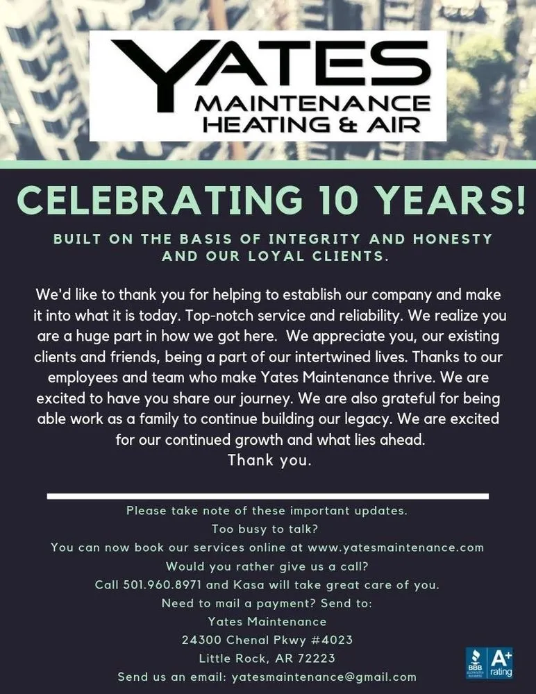 Slide of Yates Maintenance