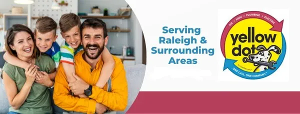 Yellow Dot Heating & Air Conditioning Logo