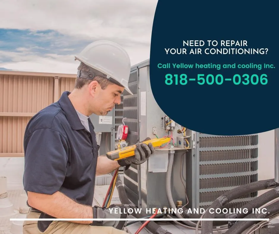 Slide of Yellow Heating & Cooling