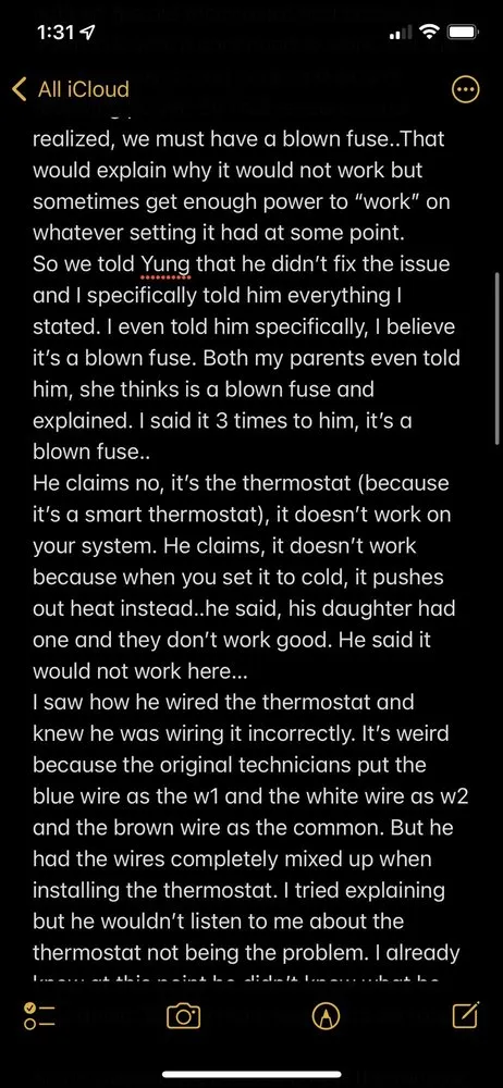 Slide of Yung's AC Service