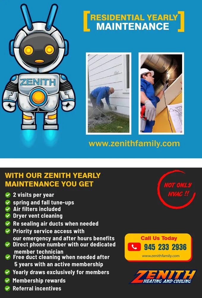 Slide of Zenith heating and cooling Services
