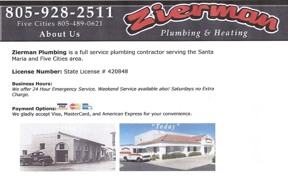Slide of Zierman - Santa Maria Plumbing & Heating